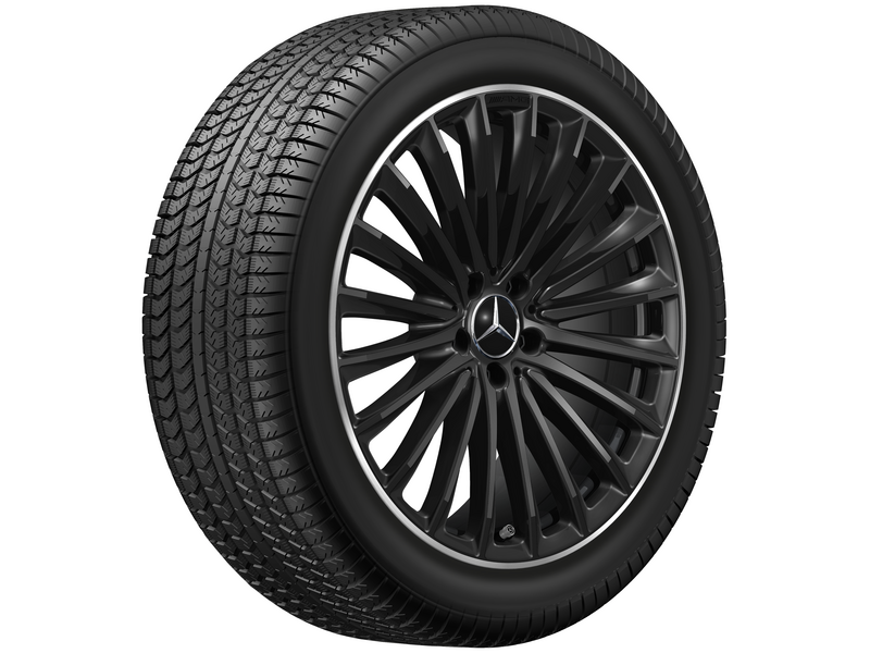 AMG Vielspeichen-Rad, 50,8 cm (20 Zoll), Felgenhorn glanzgedreht, GLC, 255/45 R20/, schwarz, A25440108007X72