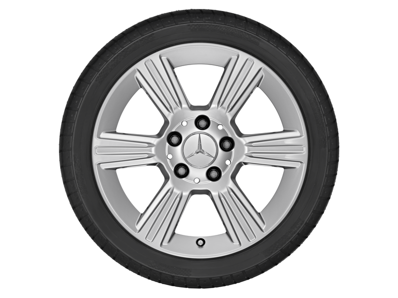 6-spoke wheel, 40.6 cm (16 inch), SLK-SLC, 205/55 R16/, titanium silver, A17240113029765