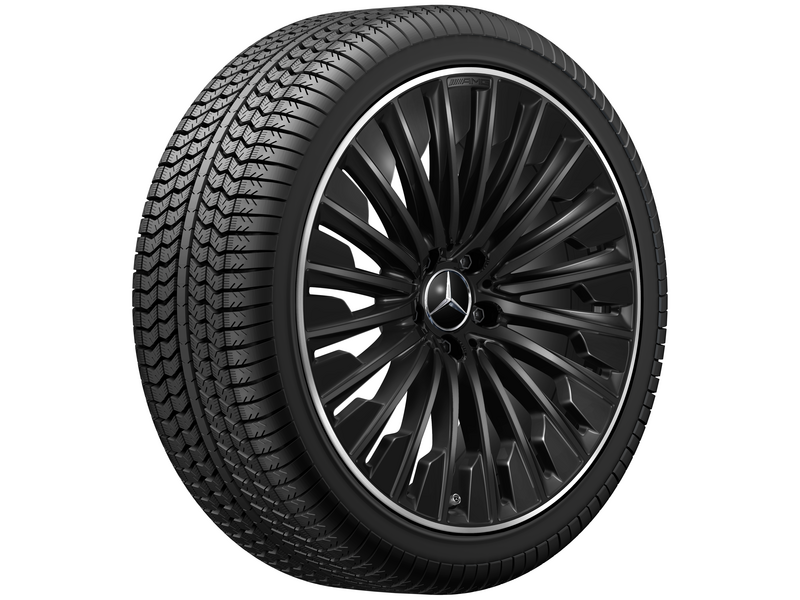 AMG Vielspeichen-Rad, 50,8 cm (20 Zoll), Felgenhorn glanzgedreht, E-Klasse, 275/35 R20/, schwarz, A21440106007X72