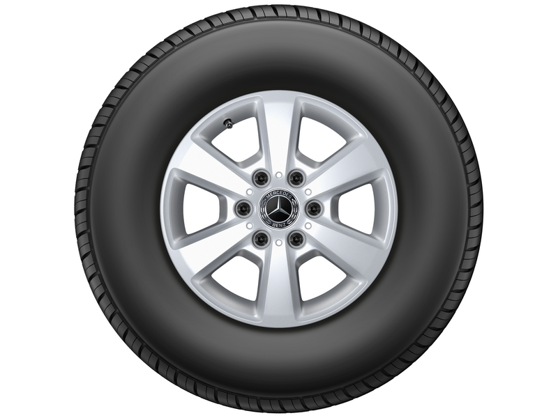 6-Speichen Rad Vanadiumsilber, Continental, ContiVanContact 200, 235/65 R16 121/119R C, Sommer, Q440291110180
