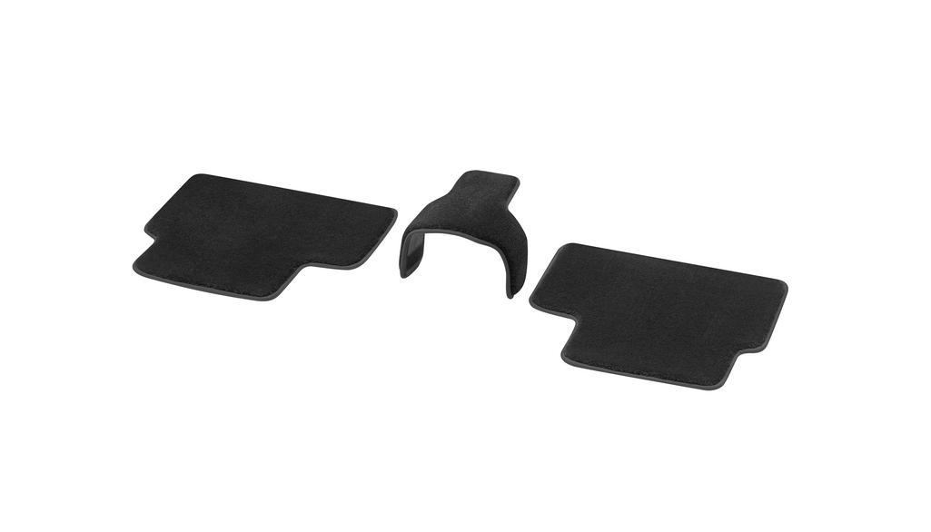 EXCLUSIVE velour mats, rear with cardan tunnel mat, 3-piece, CLA/ A-Class, black, A17768091059K26 EXCLUSIVE velour mats, rear with cardan tunnel mat, 3-piece, CLA/ A-Class, black, A17768091059K26