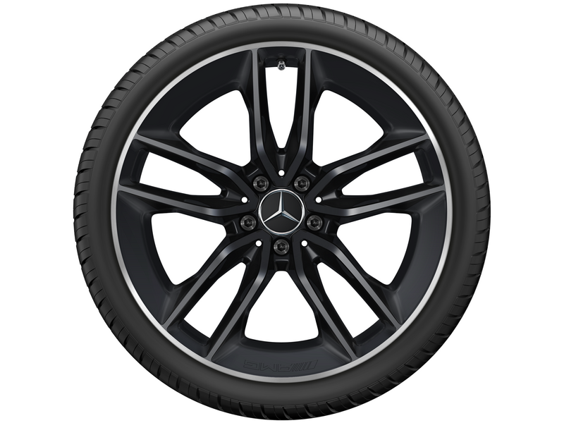 AMG 5-Doppelspeichen-Rad, 50,8 cm (20 Zoll), Felgenhorn glanzgedreht, CLS, 275/30 R20/, schwarz matt, A25740122007X71