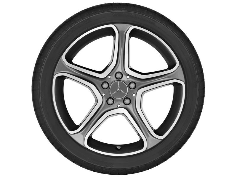 5-spoke wheel, 43.2 cm (17 inch), high-sheen, CLA/ B-Class/ A-Class, 225/45 R17/, tremolit-metallic, A24640119027X44