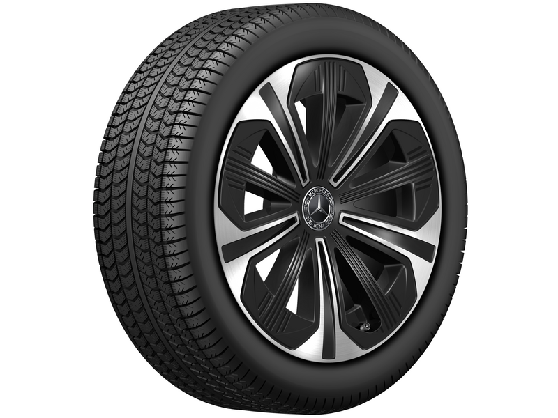 5-Speichen-Rad, Aero, 48,3 cm (19 Zoll), glanzgedreht, 245/45 R19/, schwarz, A21440136007X23