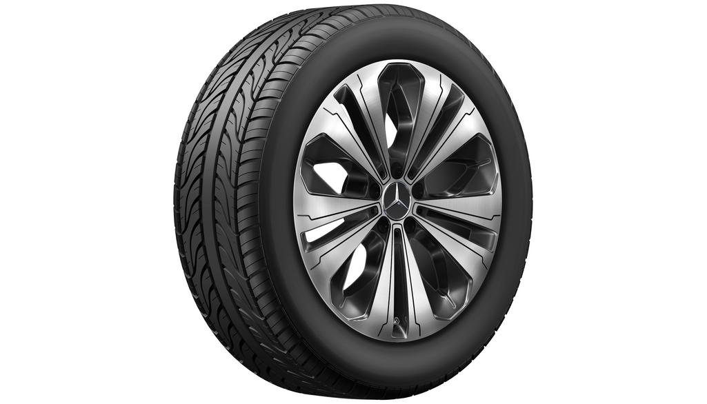 5-dubbelspaaks velg, Aero, 48,3 cm (19 inch), hoogglans, GLC/ EQC, 235/55 R19/, zwart, A29340113009Y73 5-dubbelspaaks velg, Aero, 48,3 cm (19 inch), hoogglans, GLC/ EQC, 235/55 R19/, zwart, A29340113009Y73