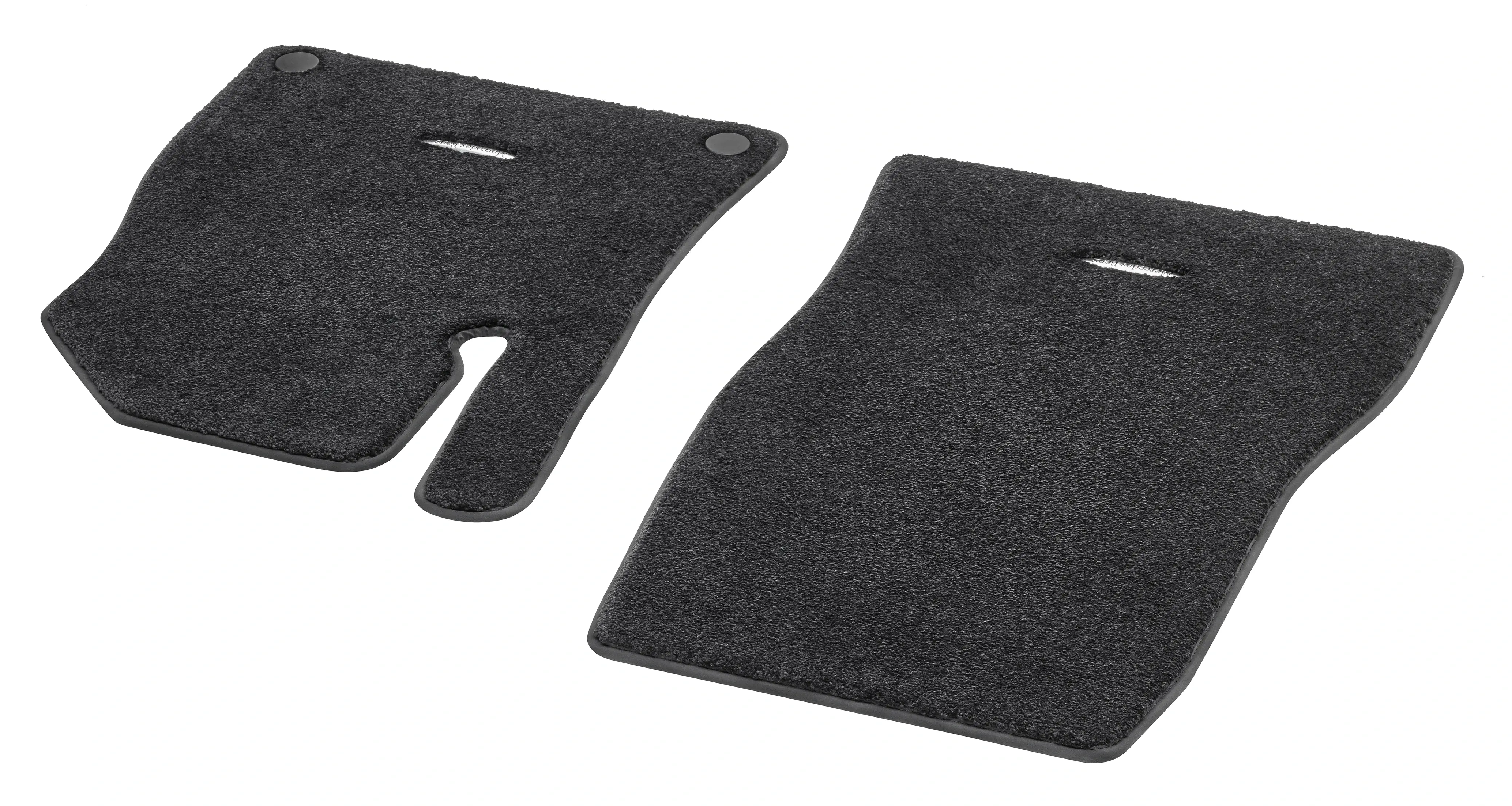 EXCLUSIVE velour mats, driver/passenger mat, 2-piece, RL, black, black edging, A17468084019K26 EXCLUSIVE velour mats, driver/passenger mat, 2-piece, RL, black, black edging, A17468084019K26