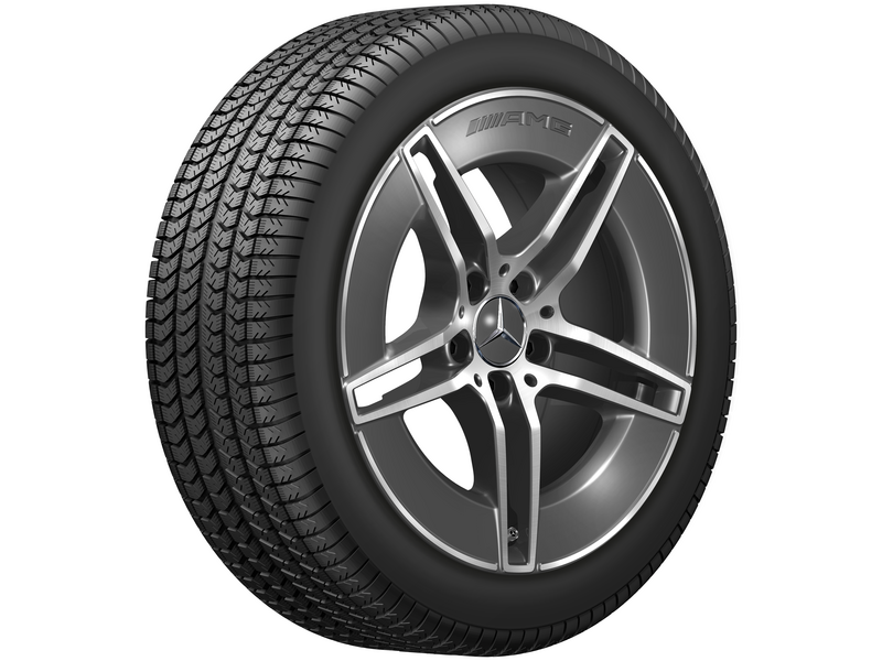 AMG 5-twin-spoke wheel, 45.7 cm (18-inch), high-sheen, CLE, 245/45 R18/, tantal gray, A23640117007Y51