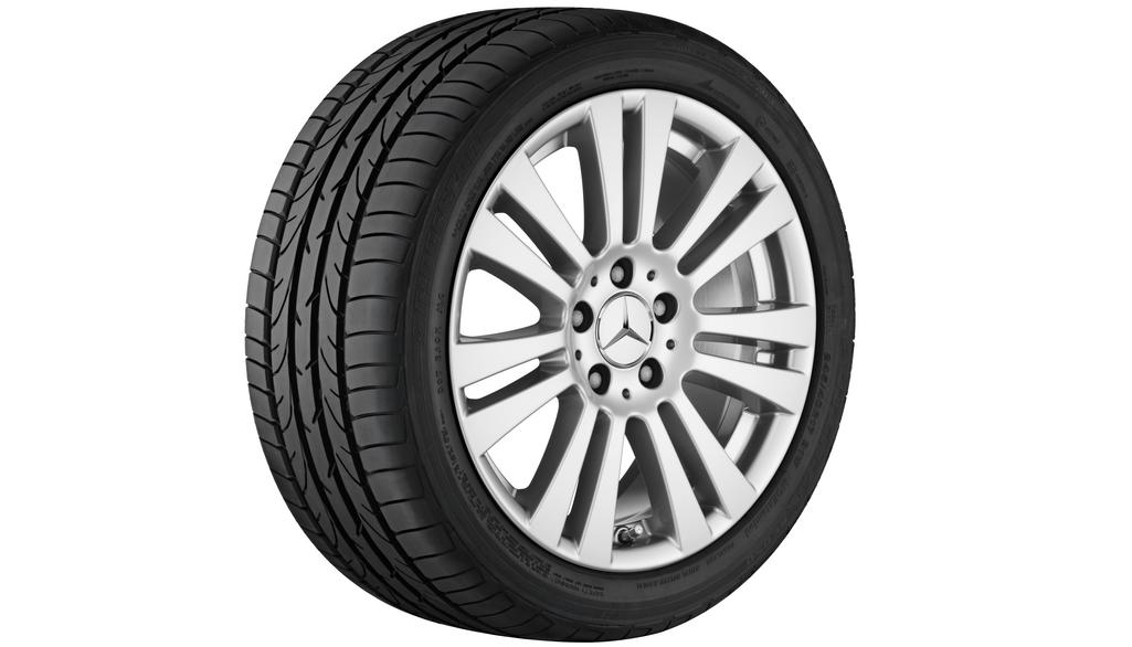7-dubbelspaaks velg, 40,6 cm (16 inch), B-Klasse, 205/55 R16/, vanadiumzilver, A24240101027X45