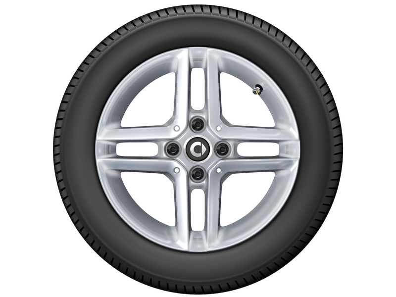 4-Speichen-Leichtmetallrad, 38,1 cm (15 Zoll), smart, 185/60 R15/, vanadiumsilber, A4534016101