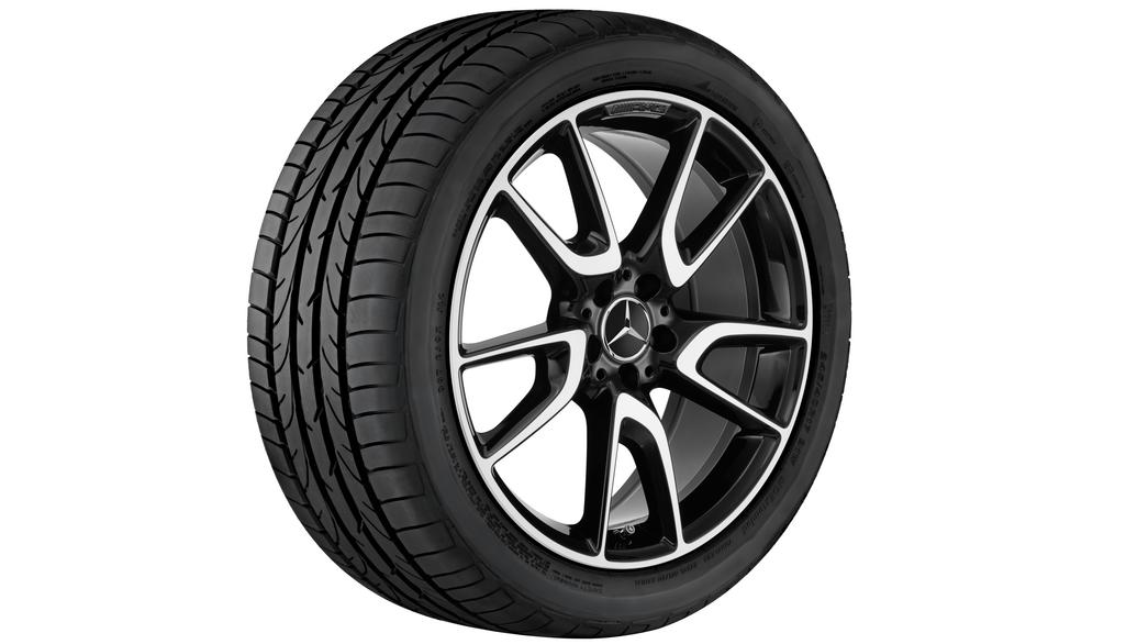 AMG 5-Doppelspeichen-Rad, 50,8 cm (20 Zoll), glanzgedreht, E-Klasse, 245/35 R20/, schwarz, A21340140007X23 AMG 5-Doppelspeichen-Rad, 50,8 cm (20 Zoll), glanzgedreht, E-Klasse, 245/35 R20/, schwarz, A21340140007X23