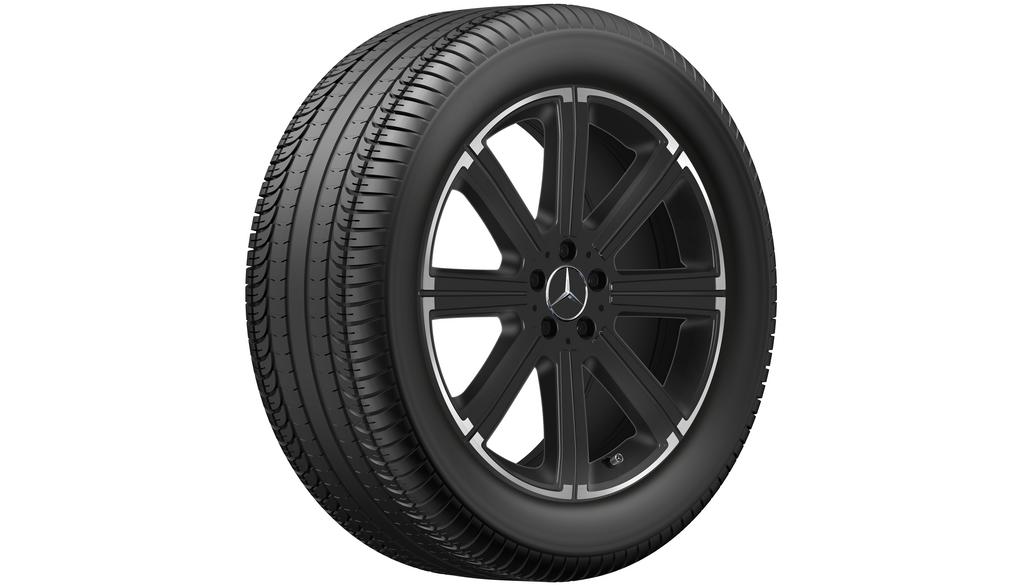 8-spaaks velg, 50,8 cm (20 inch), gepolijste velgrand, GLS, 275/50 R20/, zwart, A16740109007X72