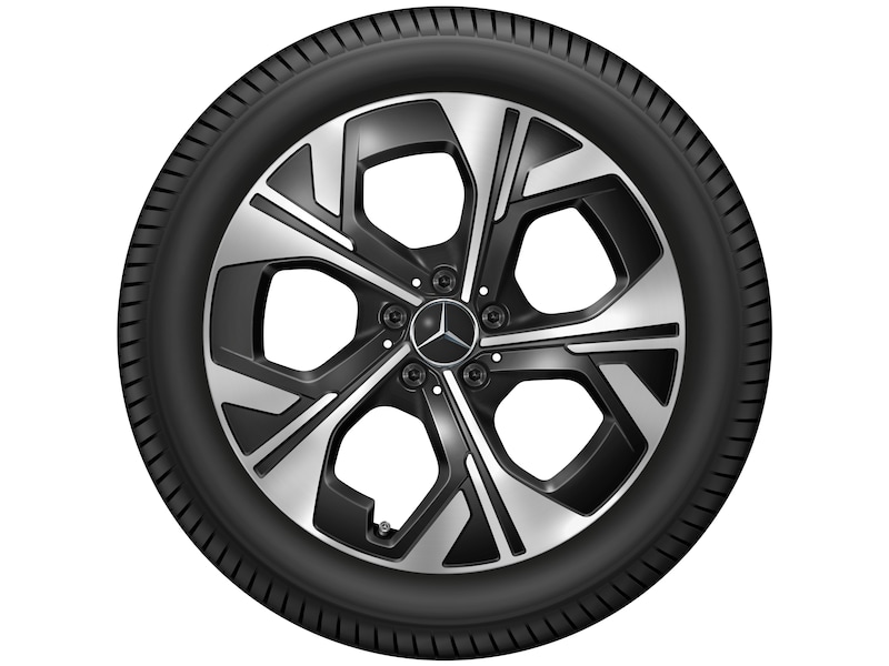 Mercedes-Benz Original Winter-Komplettrad 5-Loch Aero schwarz glanzgedreht , Michelin, Pilot Alpin 5 MO, 235/50 R19 103 H XL, Winter, Q440301511230
