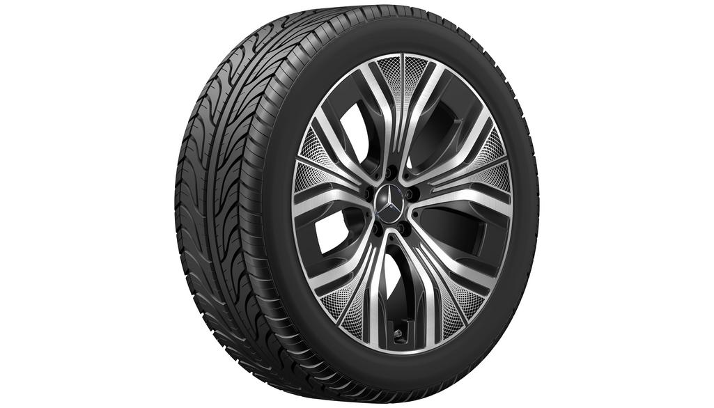 5-spoke wheel, Aero, 50.8 cm (20 inch), high-sheen, printed, EQE, 255/45 R20/, black, A29440106009Y73 5-spoke wheel, Aero, 50.8 cm (20 inch), high-sheen, printed, EQE, 255/45 R20/, black, A29440106009Y73