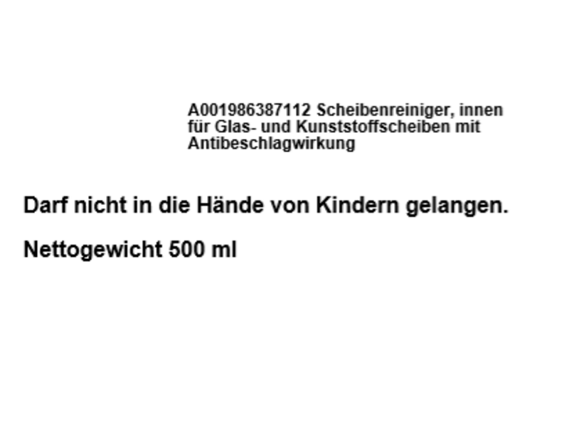 ScheibenReiniger, innen, A001986387112