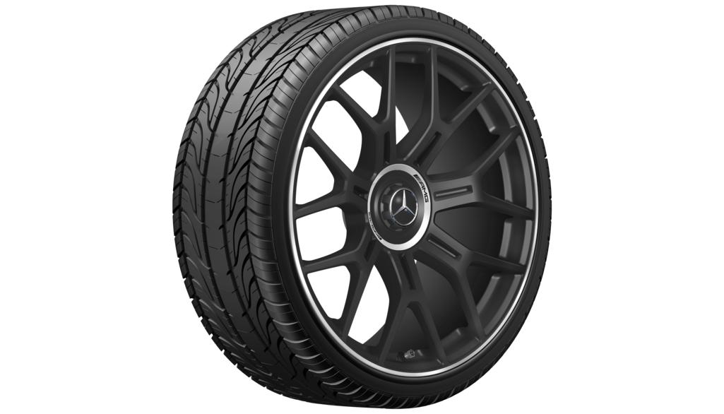 AMG-gesmede velg in kruisspaakdesign, 53,3 cm (21 inch), hoogglans velgrand, GLC, 295/35 R21/, matzwart, A25440117007X71 AMG-gesmede velg in kruisspaakdesign, 53,3 cm (21 inch), hoogglans velgrand, GLC, 295/35 R21/, matzwart, A25440117007X71