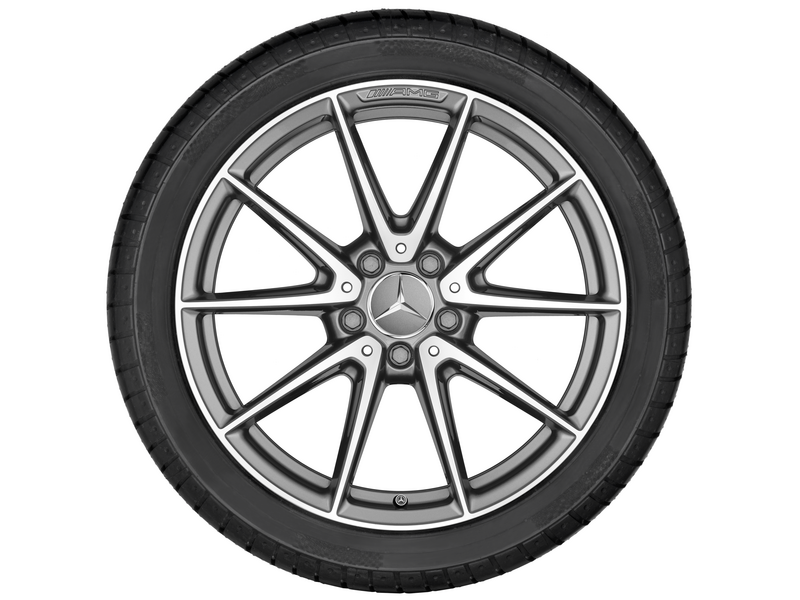 AMG 10-Speichen-Rad, 45,7 cm (18 Zoll), glanzgedreht, C-Klasse, 255/40 R18/, titangrau, A20540157007X21