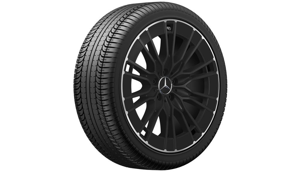 Cerchio a 10 doppie razze, Aero, 50,8 cm (20 pollici), flangia del cerchio lucida, 275/35 R20/, nero, A21440126007X72 Cerchio a 10 doppie razze, Aero, 50,8 cm (20 pollici), flangia del cerchio lucida, 275/35 R20/, nero, A21440126007X72