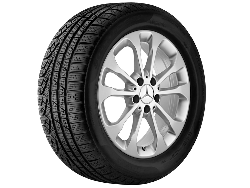 5-twin-spoke wheel, vanadium silver metallic, Continental, ContiWinterContact TS 830 P MO, 215/60 R17 96H, winter, Q44030111001A