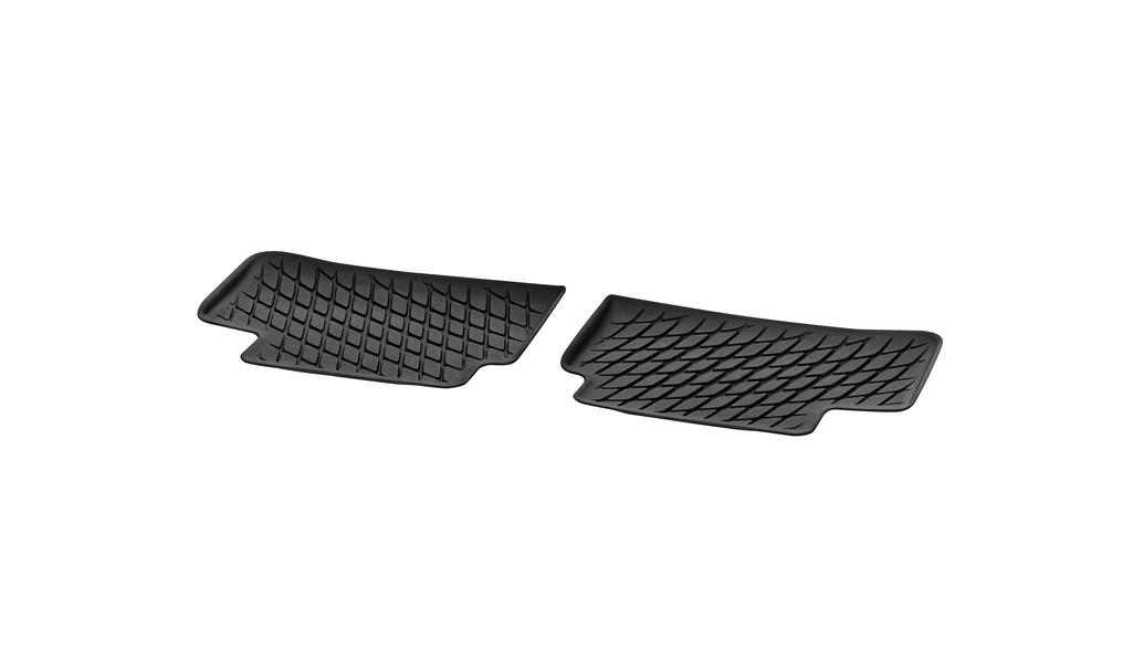 Footwell liner, Dynamic Squares, rear, 2-piece, CLA/ A-Class, black, A17768038049051 Footwell liner, Dynamic Squares, rear, 2-piece, CLA/ A-Class, black, A17768038049051
