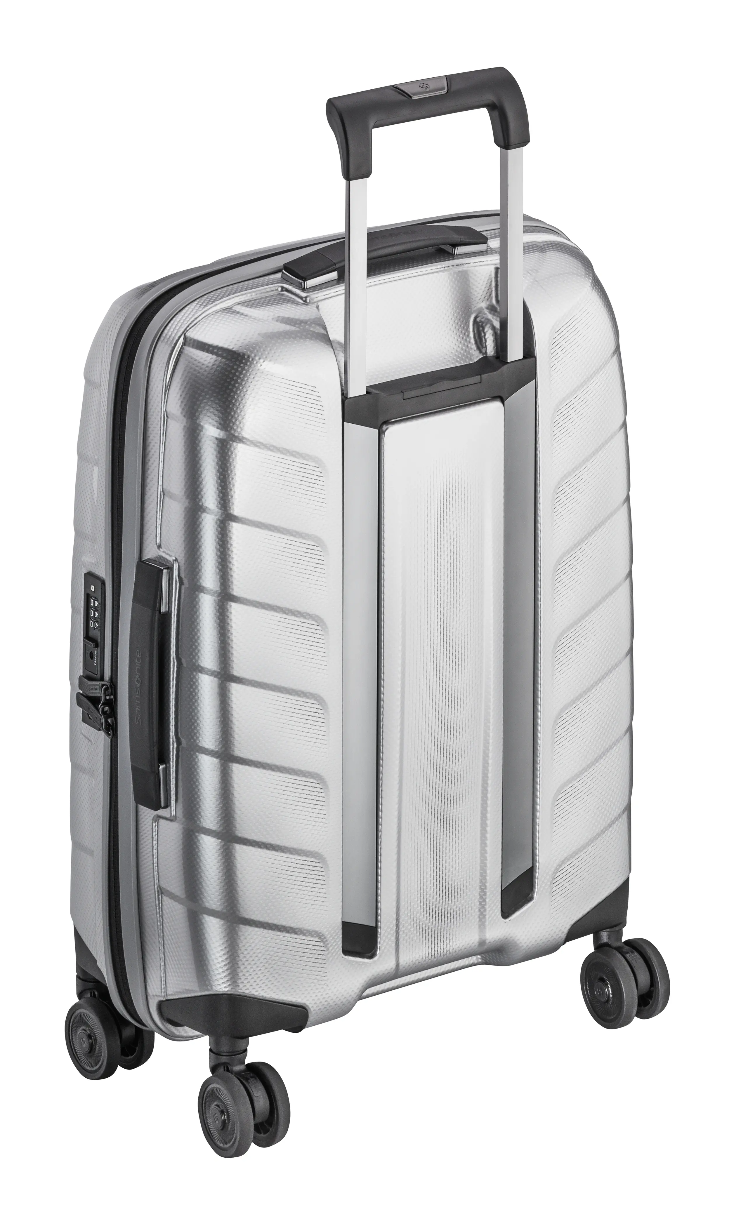 Koffer, Spinner 55, silberfarben, Polypropylen / Polyester, Samsonite, 38 l, B67960125