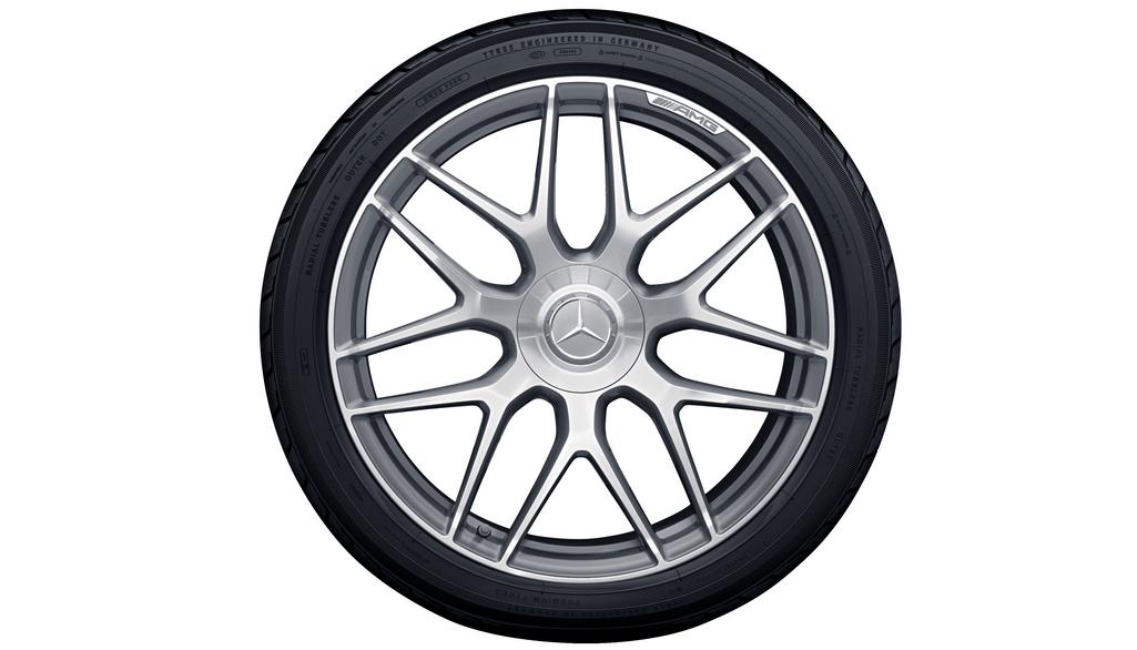 AMG Schmiederad im Kreuzspeichen-Design, 53,3 cm (21 Zoll), glanzgedreht, GLC, 265/40 R21/, titangrau, A25340140007X21