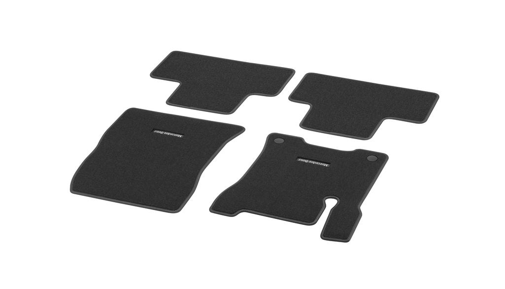 Tappetini in velluto CLASSIC, set, 4 pezzi, EQB, nero, A24368092019A84