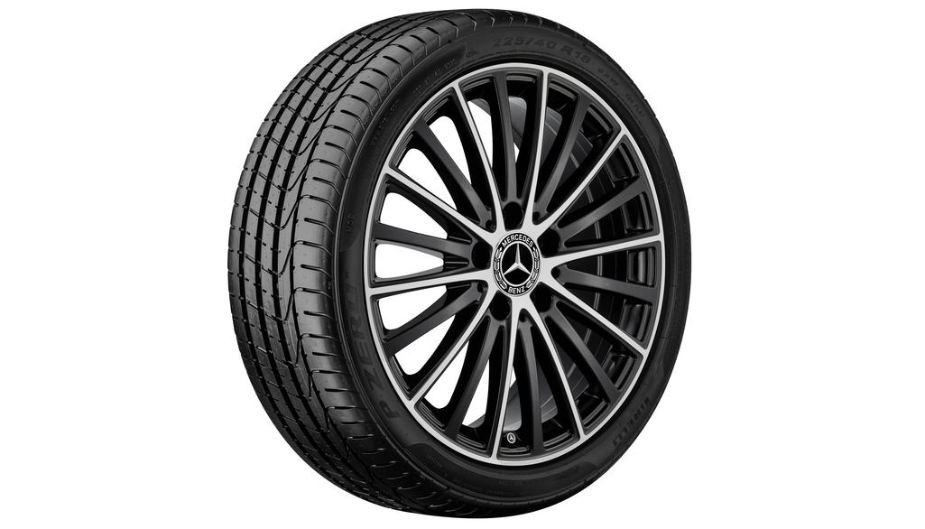 Vielspeichen-Rad Schwarz Glanzgedreht, Continental, ContiSportContact 5 MO, 225/50 R17 94W, Sommer, Q440241110080 Vielspeichen-Rad Schwarz Glanzgedreht, Continental, ContiSportContact 5 MO, 225/50 R17 94W, Sommer, Q440241110080