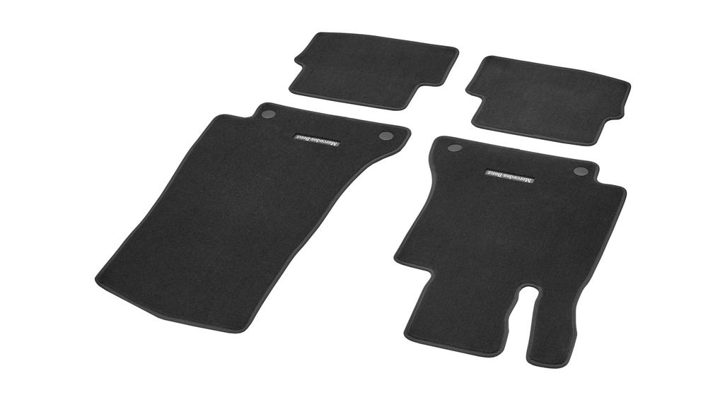 CLASSIC velour mats, set, 4-piece, C-Class, black, A20568007049J74