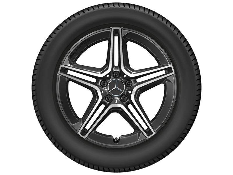 AMG 5-twin-spoke wheel, 48.3 cm (19-inch), high-sheen, GLC/ E-Class, 235/55 R19/, black, A25340153007X23