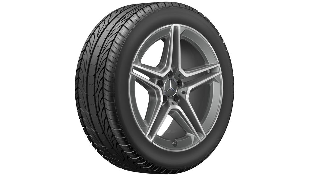 Cerchio AMG a 5 doppie razze, 48,3 cm (19"), Classe S, 285/40 R19/, grigio tantalio, A22340114007Y51 Cerchio AMG a 5 doppie razze, 48,3 cm (19"), Classe S, 285/40 R19/, grigio tantalio, A22340114007Y51