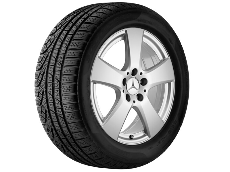 5-Speichen-Rad, 43,2 cm (17 Zoll), C-Klasse, 225/50 R17/, vanadiumsilber, A20540155007X45