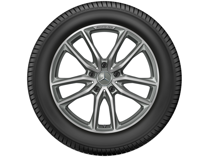 AMG 5-twin-spoke wheel, 50.8 cm (20-inch), high-sheen, G-Class, 275/50 R20/, titanium gray, A46340139007X21