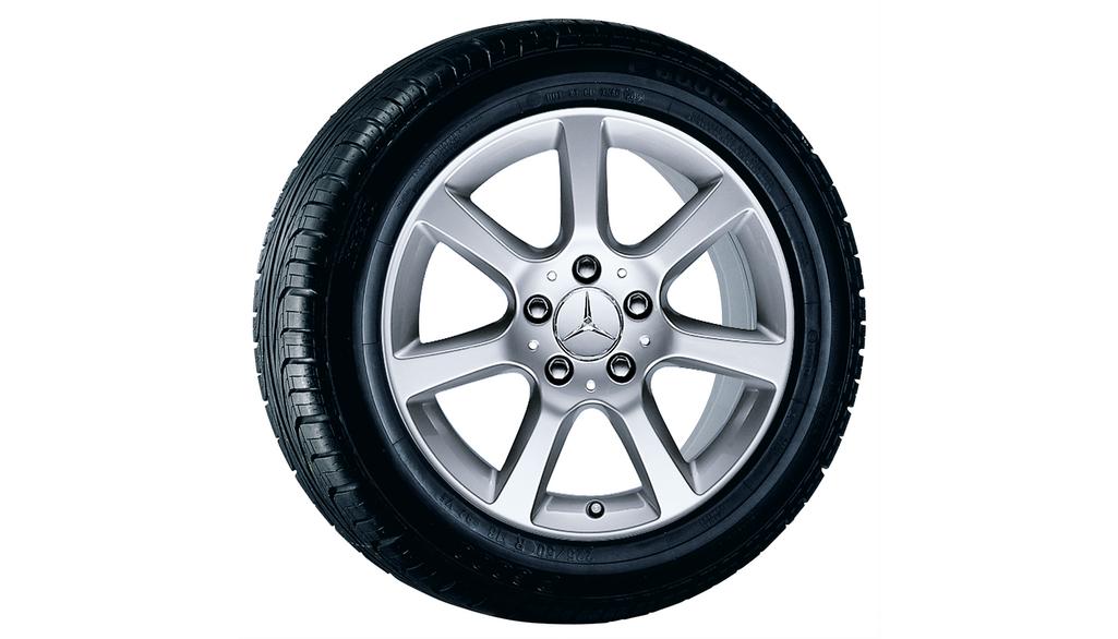 7-spoke wheel, 40.6 cm (16-inch), CLC/ C-Class, 205/55 R16/, titanium silver, B66470766 7-spoke wheel, 40.6 cm (16-inch), CLC/ C-Class, 205/55 R16/, titanium silver, B66470766