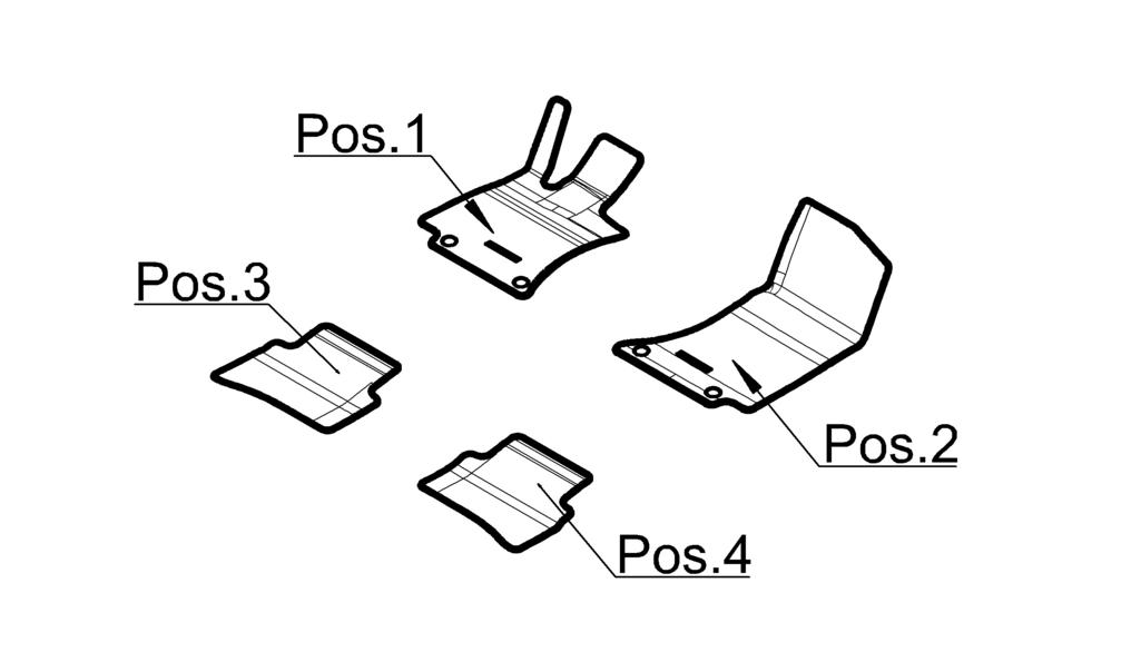 Velour mats, CLASSIC, set, 4-piece, All-Terrain, E-Class, macchiato beige, A21468029048U20