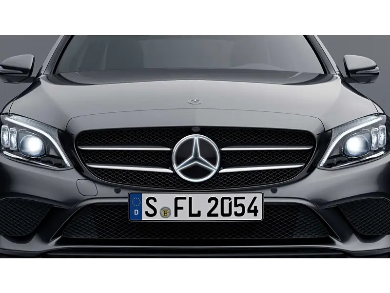 Stella Mercedes illuminata, elemento decorativo, GLB/ GLA/ Classe C, cromato, A2438100300 Stella Mercedes illuminata, elemento decorativo, GLB/ GLA/ Classe C, cromato, A2438100300