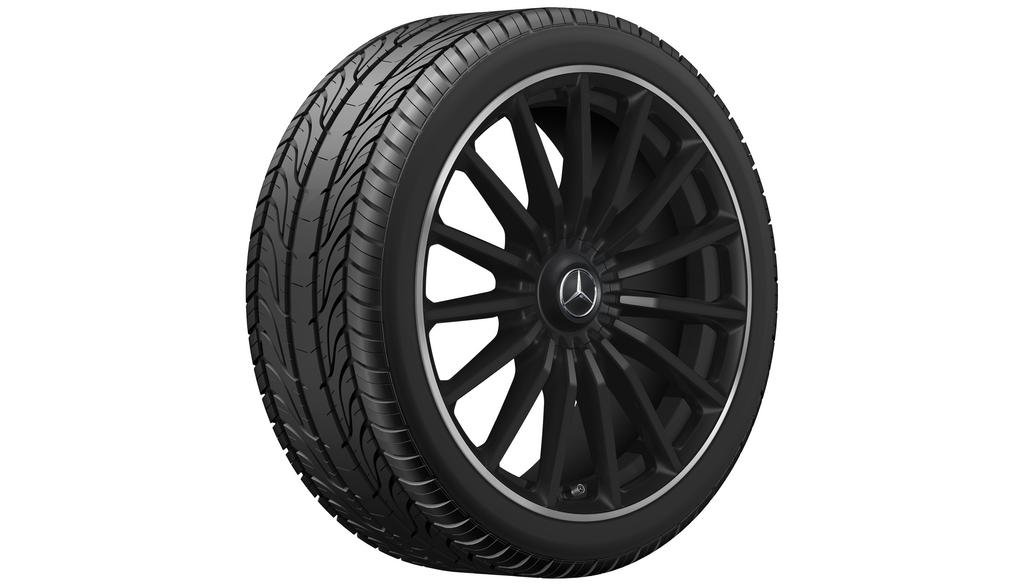 AMG-dubbelspaaksvelg, 55,9 cm (22 inch), hoogglans velgrand, GLS, 285/45 R22/, matzwart, A16740183007X71
