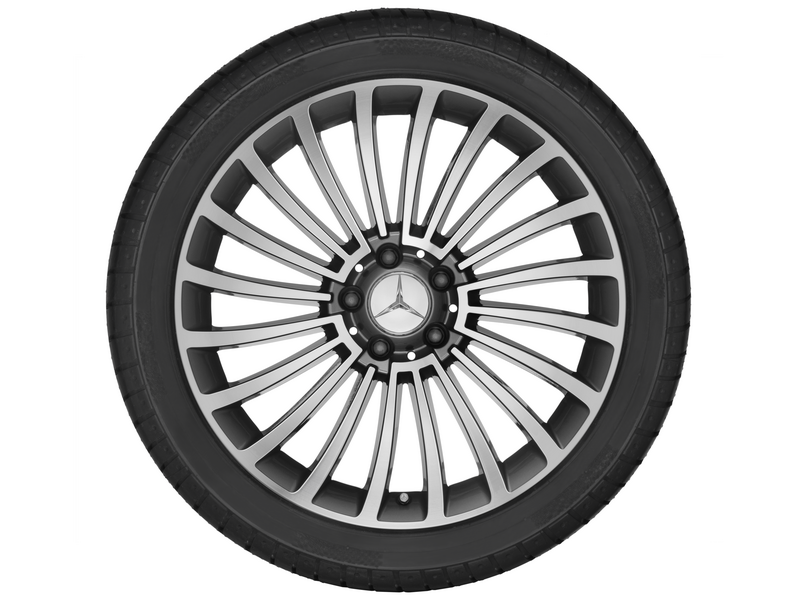 Multi-spoke wheel, 48.3 cm (19-inch), high-sheen, SL, 285/30 R19/, palladium silver, A23140128027X19