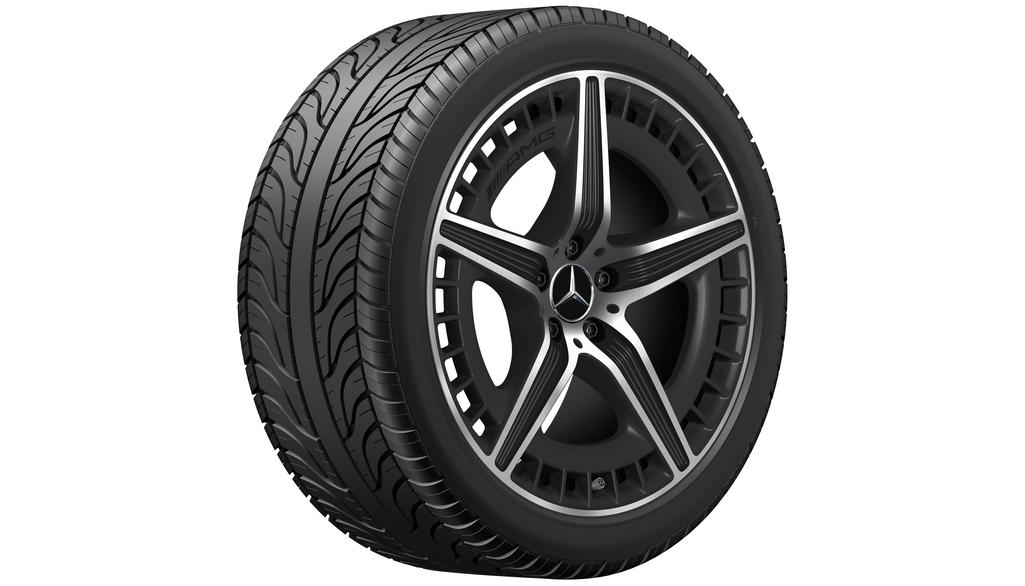 AMG 5-twin-spoke wheel, 50.8 cm (20-inch), high-sheen, EQE, 265/40 R20/, matt black, A29540127007X36