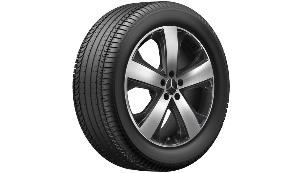 5-spoke wheel, 50.8 cm (20 inch), high-sheen, GLS, 275/50 R20/, black, A16740150007X23