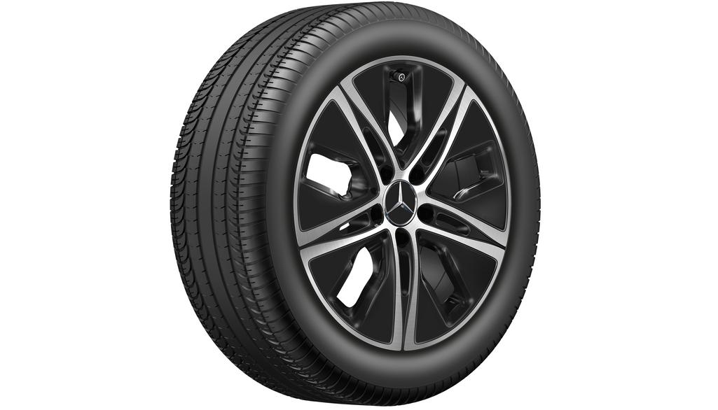 5-Loch-Rad, 43,2 cm (17 Zoll), glanzgedreht, C-Klasse, 225/50 R17/, schwarz, A20540190007X23