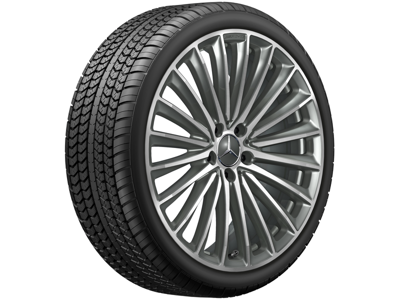 AMG Vielspeichen-Rad, 50,8 cm (20 Zoll), glanzgedreht, CLS, 275/30 R20/, titangrau, A25740139007X21