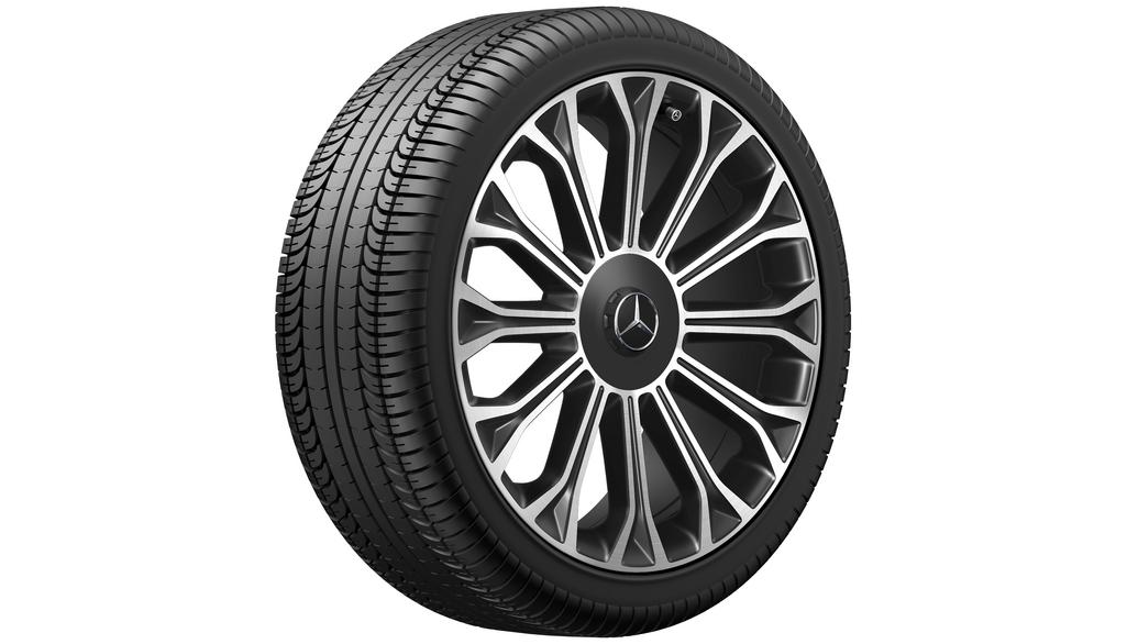 Cerchio a 12 razze, 50,8 cm (20 pollici), lucido, Classe S, 275/35 R20/, grigio Himalaya, A22240159007X23 Cerchio a 12 razze, 50,8 cm (20 pollici), lucido, Classe S, 275/35 R20/, grigio Himalaya, A22240159007X23