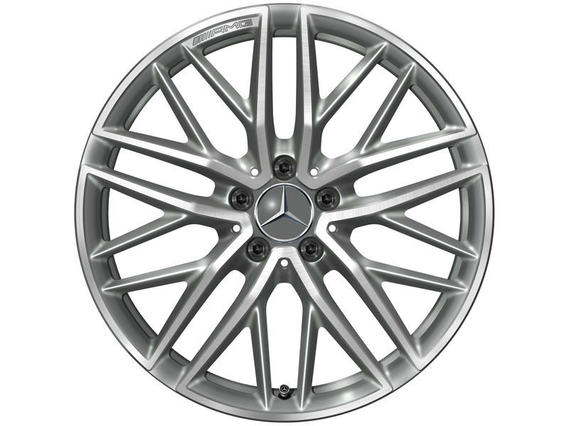 AMG 5-Doppelspeichen-Rad, 48,3 cm (19 Zoll), glanzgedreht, C-Klasse, 265/35 R19/, titangrau, A20640124007X21