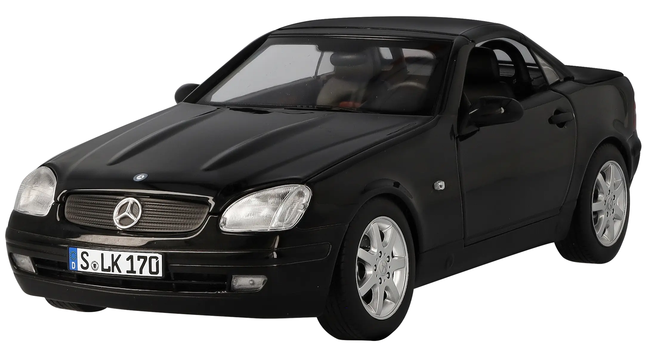 Model car: SLK 200 Roadster R170 (1996-2000), black, Norev, 1:18, B66040714 Model car: SLK 200 Roadster R170 (1996-2000), black, Norev, 1:18, B66040714