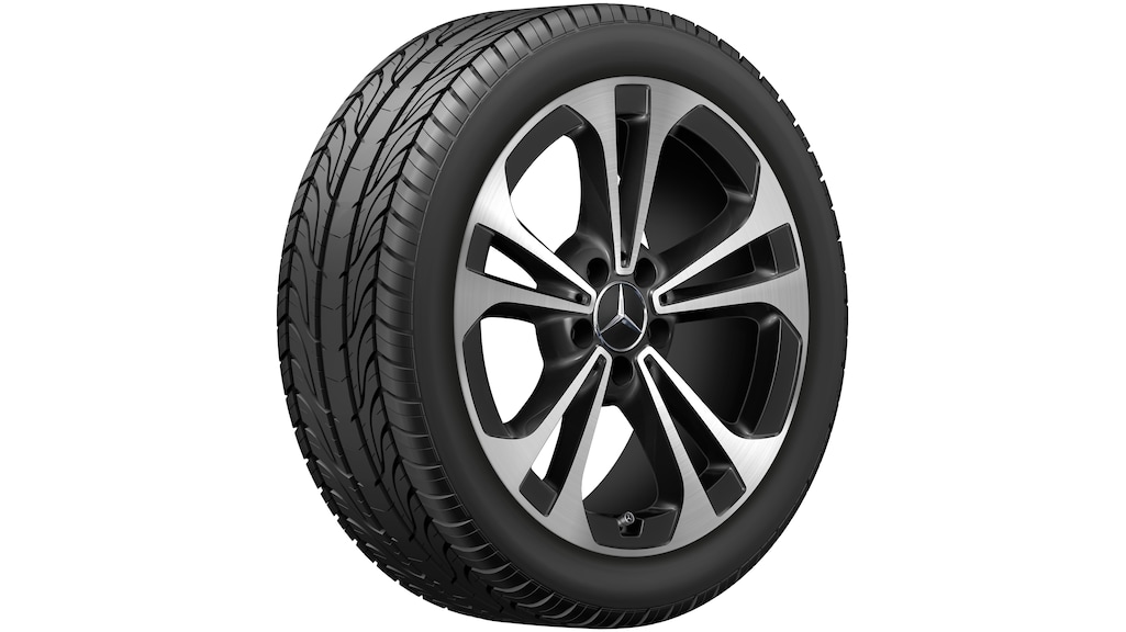 5-Doppelspeichen-Rad Schwarz Glanzgedreht, Goodyear, Eagle F1 Asymmetric 5 MO, 245/40 R18 97Y XL, Sommer, Q4402414101200J2022