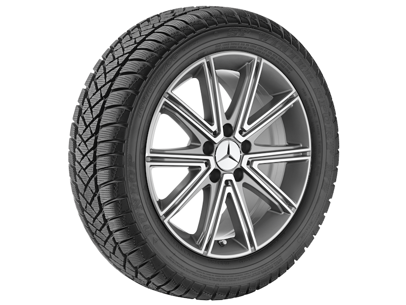 10-Speichen-Rad, 43,2 cm (17 Zoll), glanzgedreht, SLK-SLC, 225/45 R17/, palladiumsilber, A17240114027X19