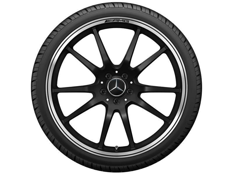 AMG forged wheel in 10-spoke design black matt rim flange polished, Pirelli, P Zero Winter MO1, 275/35 R21 103W XL, Winter, Q440141713960