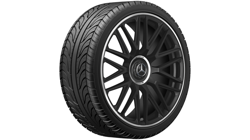 AMG gesmede velg in kruisspaakdesign, 53,3 cm (21 inch), velgrand hoogglans, E-Klasse, 265/35 R21/, matzwart, A21440113007X71 AMG gesmede velg in kruisspaakdesign, 53,3 cm (21 inch), velgrand hoogglans, E-Klasse, 265/35 R21/, matzwart, A21440113007X71