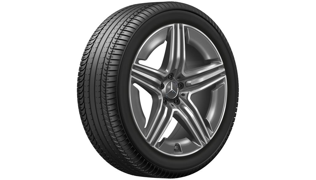 AMG 5-twin-spoke wheel, 50.8 cm (20-inch), high-sheen, GLC, 255/45 R20/, tantalum gray, A25440106007Y51