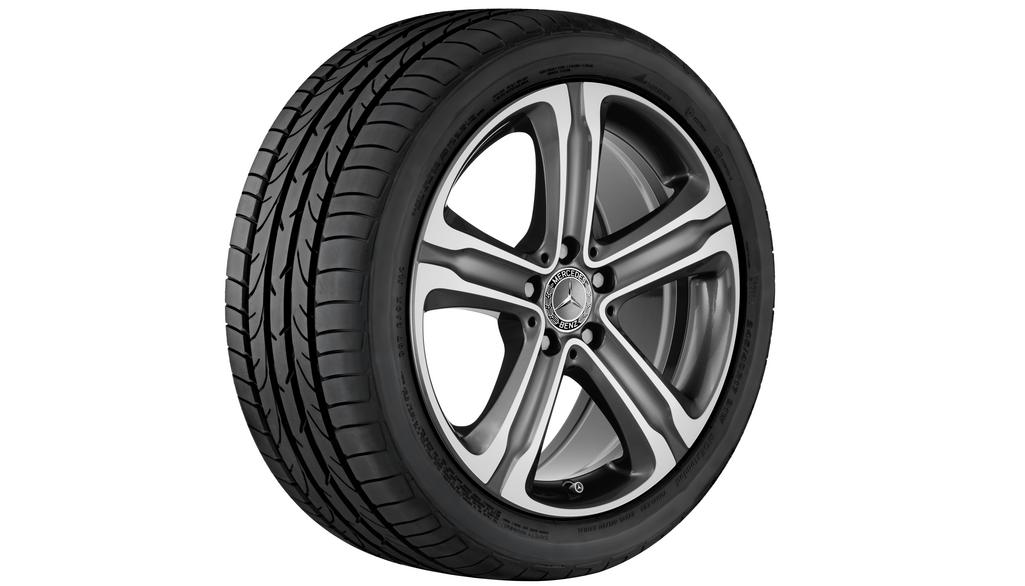 Cerchio a 5 razze, 45,7 cm (18 pollici), lucido, GLC, 235/60 R18/, tremolit-metallico, A25340107007X44 Cerchio a 5 razze, 45,7 cm (18 pollici), lucido, GLC, 235/60 R18/, tremolit-metallico, A25340107007X44